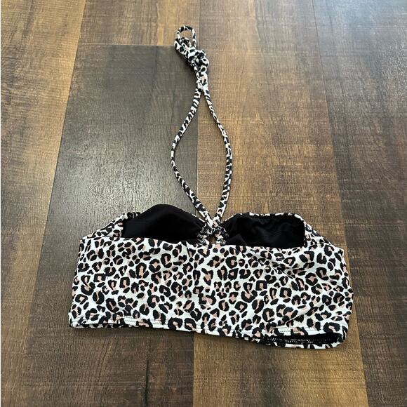 Albion Fit Echo Cheetah Print Halter Swim Top Size XS - Picture 4 of 7